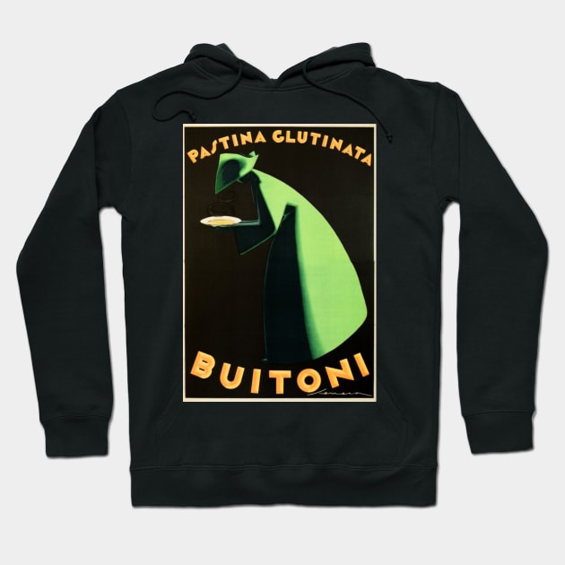 Pastina Glutinata BUITONI PASTA by Federico Seneca 1928 Vintage Italy Food Advertisement Art Deco Hoodie by vintageposters